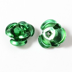 Mixed Color Flower Aluminum Beads, Mixed Color, 7x4mm, Hole: 1mm