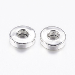 Silver Tibetan Style Spacer Beads, Lead Free & Cadmium Free, Donut, Silver Color Plated, 6x2mm, Hole: 2.5mm