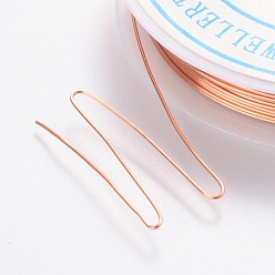 Raw Copper Jewelry Wire, Nickel Free, Raw, 24 Gauge, 0.5mm, about 8m/roll