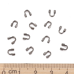 Gunmetal Brass Wire Guardians, Cadmium Free & Lead Free, Gunmetal, 4.5x4x1mm, Hole: 0.5mm