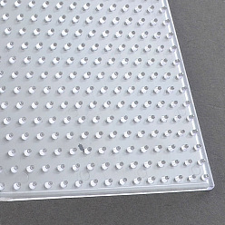 Clear ABC Pegboards used for 5x5mm DIY Fuse Beads, Square, Clear, 147x147x5mm