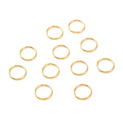 Real 18K Gold Plated Brass Open Jump Rings, Long-Lasting Plated, Long-Lasting Plated, Round Ring, Real 18K Gold Plated, 20 Gauge, 8x0.8mm, Inner Diameter: 6.4mm