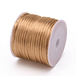 Peru Nylon Rattail Satin Cord, Beading String, for Chinese Knotting, Jewelry Making, Peru, 1mm, about 32.8 yards(30m)/roll