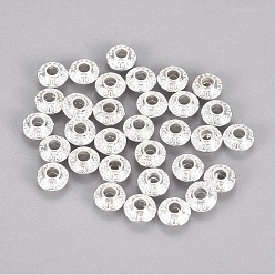 Silver Tibetan Style Alloy Spacer Beads, Bicone, Silver, Lead Free & Cadmium Free & Nickel Free, 6.5x3.5mm, Hole: 2mm