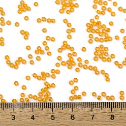 (30F) Light Hyacinth Orange Silver Lined Matte TOHO Round Seed Beads, Japanese Seed Beads, (30F) Light Hyacinth Orange Silver Lined Matte, 11/0, 2.2mm, Hole: 0.8mm, about 5555pcs/50g