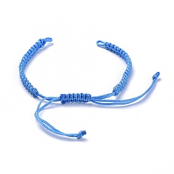Светло-Голубой Плетеные шнур нейлона для поделок браслет решений, Небесно-голубой, 145~155x5x2 мм, отверстие : 2~4 мм