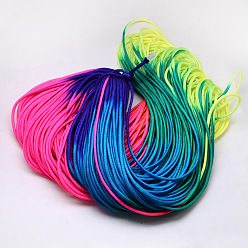 Coloré Corde de nylon de couleur aléatoire cordes, colorées, 4mm, environ 109.36 yards (100m)/paquet