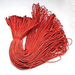 Red Polyester & Spandex Cord Ropes, 16-Ply, Red, 2mm, about 109.36 yards(100m)/bundle