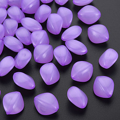 Dark Orchid Imitation Jelly Acrylic Beads, Rhombus, Dark Orchid, 17x14.5x9.5mm, Hole: 1.6mm, about 500pcs/500g