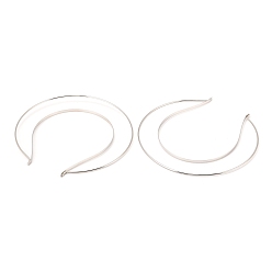 Platine Accessoires de bande de cheveux en fer, double anneau, pour lolita, accessoires de couronne, platine, 180x175x4.5mm, diamètre intérieur: 150x118 mm