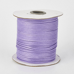 Lilas Cordon en polyester ciré coréen écologique, lilas, 0.5mm, environ 169.51~174.98 yards (155~160m)/rouleau