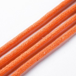 Corail Fils de coton, cordon en macramé, fils décoratifs, pour l'artisanat de bricolage, emballage cadeau et fabrication de bijoux, corail, 3mm, environ 54.68 yards (50m)/rouleau