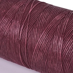Medium Violet Red Waxed Polyester Cord, Micro Macrame Cord, Waxed Sewing Thread, Flat, Medium Violet Red, 0.8mm, about 284.33 yards(260m)/roll