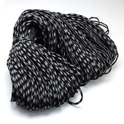 Gray 7 Inner Cores Polyester & Spandex Cord Ropes, for Rope Bracelets Making, Gray, 4mm, about 109.36 yards(100m)/bundle, 420~500g/bundle