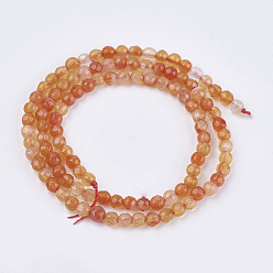 Mixed Color Natural Agate Round Beads Strand, Dyed, Faceted, Mixed Color, 4mm, Hole: 0.9mm, about 92pcs/strand, 14.5 inch