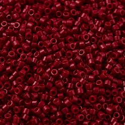 (DB0791) Dyed Semi-Frosted Opaque Bright Red MIYUKI Delica Beads, Cylinder, Japanese Seed Beads, 11/0, (DB0791) Dyed Semi-Frosted Opaque Bright Red, 1.3x1.6mm, Hole: 0.8mm, about 10000pcs/bag, 50g/bag