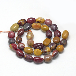 Mookaite Natural Mookaite Beads Strands, Oval, 8~15x7~12x4~12mm, Hole: 1mm, about 30~45pcs/strand, 15.7 inch