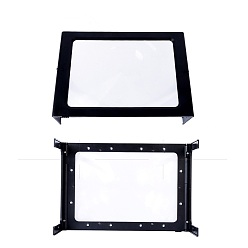 Black Desktop Foldable Magnifier, 12 LED Illuminated Loupe, for Desktop Reading, Black, Magnification: 2.5X, Lens: 23.8x16.2cm, 30x20.5x10.7cm