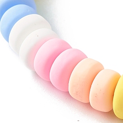 Coloré Bracelets extensibles faits à la main de perles d'argile polymère pour les enfants, colorées, diamètre intérieur: 2-1/8 pouce (5.3 cm)