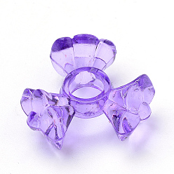 Mixed Color Transparent Acrylic Beads, Flower, Mixed Color, 19x20x10mm, Hole: 5.2mm, about 540pcs/500g