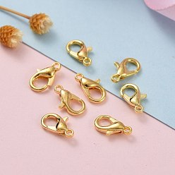 Real 24K Gold Plated 304 Stainless Steel Lobster Claw Clasps, Parrot Trigger Clasps, Manual Polishing, Real 24K Gold Plated, 10x6x3mm, Hole: 1mm