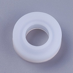 White Transparent DIY Ring Silicone Molds, Resin Casting Molds, For UV Resin, Epoxy Resin Jewelry Making, White, 28x9.5mm