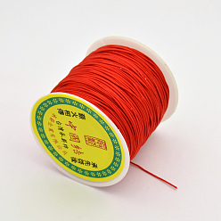 Красный Полиэстеровые шнуры, круглая строка , красные, 0.8 мм, около 109.36 ярдов (100 м) / рулон