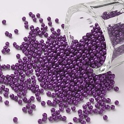 Medium Orchid 11/0 Grade A Round Glass Seed Beads, Baking Paint, Medium Orchid, 2.3x1.5mm, Hole: 1mm, about 48500pcs/pound