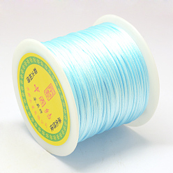 Light Sky Blue Nylon Thread, Rattail Satin Cord, Light Sky Blue, 1.5mm, about 49.21 yards(45m)/roll