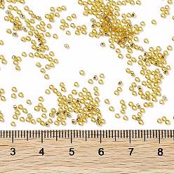 (22B) Silver Lined Medium Topaz Toho perles de rocaille rondes, perles de rocaille japonais, (22 b) topaze moyenne doublée d'argent, 15/0, 1.5mm, Trou: 0.7mm, environ15000 pcs / 50 g