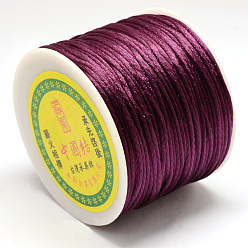 Фиолетовый Нейлоновая нить, гремучий атласный шнур, фиолетовые, 1.5 мм, около 100 ярдов / рулон (300 футов / рулон)