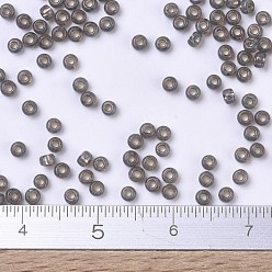 (RR650) Dyed Rustic Gray Silverlined Alabaster Perles rocailles miyuki rondes, perles de rocaille japonais, 11/0, (rr 650) albâtre teinté gris rustique argenté, 2x1.3mm, trou: 0.8 mm, environ 50000 pièces / livre