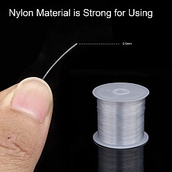 Clear Nylon Wire, Clear, 0.6mm, about 21.87 yards(20m)/roll