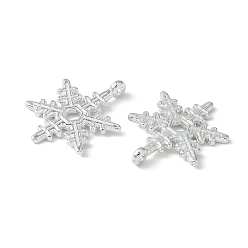 Silver Christmas Snowflake Tibetan Style Alloy Pendants, Cadmium Free & Nickel Free & Lead Free, Silver Color Plated, 23x17.5mm, Hole: 1.5mm