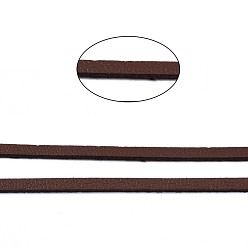 Brun Saddle Fil de daim, cordon suede, dentelle de faux suède, un côté couvrant de simili cuir, selle marron, 2.7x1.4mm, environ 98.42 yards (90m)/rouleau