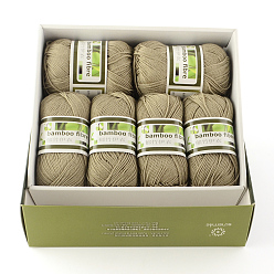 Tan Soft Baby Yarns, with Bamboo Fibre and Silk, Tan, 1mm, about 50g/roll, 6rolls/box