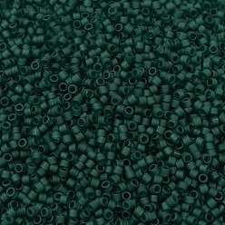 (DB0767) Matte Transparent Dark Emerald MIYUKI Delica Beads, Cylinder, Japanese Seed Beads, 11/0, (DB0767) Matte Transparent Dark Emerald, 1.3x1.6mm, Hole: 0.8mm, about 20000pcs/bag, 100g/bag