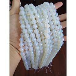 Opalite Opalite Beads Strands, Faceted Round, 9~9.5mm, Hole: 1.2mm, about 38pcs/strand, 14.5 inch