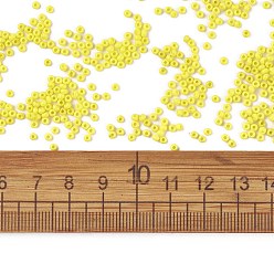 Yellow 12/0 Grade A Round Glass Seed Beads, Baking Paint, Yellow, 12/0, 2x1.5mm, Hole: 0.7mm, about 30000pcs/bag