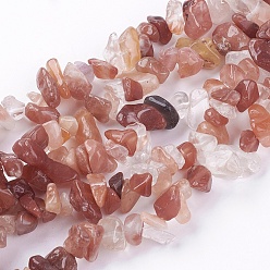 Cornaline Brins de perles de pierre de cornaline naturelle, puce, 4~10x4~6x2~4mm, Trou: 1mm, Environ 210 pcs/chapelet, 35.4 pouce