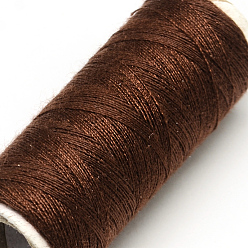 Saddle Brown 402 Polyester Sewing Thread Cords for Cloth or DIY Craft, Saddle Brown, 0.1mm, about 120m/roll, 10rolls/bag