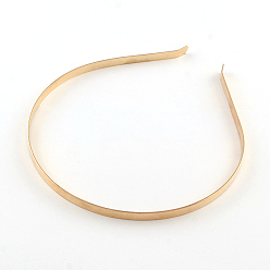 Golden Hair Accessories Iron Hair Band Findings, Golden, 110mm