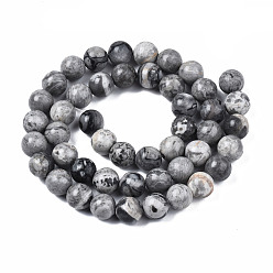 Maifanite Natural Maifanite/Maifan Stone Beads Strands, Round, Dyed, 8~8.5mm, Hole: 1mm, about 47pcs/strand, 15.5 inch