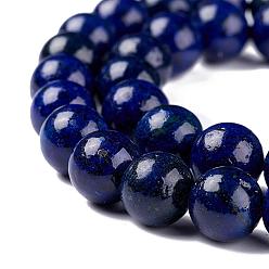 Lapis Lazuli Natural Lapis Lazuli Round Beads Strands, Dyed, 6mm, Hole: 1mm, about 63pcs/strand, 15.5 inch