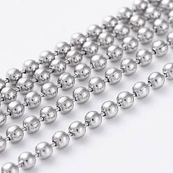 Stainless Steel Color 304 Stainless Steel Ball Chains, Stainless Steel Color, 1.5mm