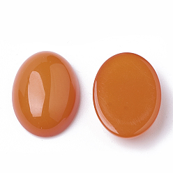 Sandy Brown Resin Cabochons, Oval, Sandy Brown, 18x13x5.5mm