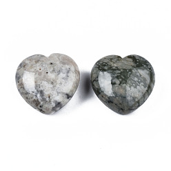 Peace Jade Natural Peace Jade Healing Stones, Heart Love Stones, Pocket Palm Stones for Reiki Balancing, 29~30x30~31x12~15mm