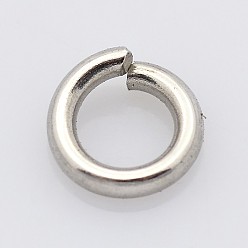 Stainless Steel Color 304 Stainless Steel Open Jump Rings, Stainless Steel Color, 9x1.5mm, Inner Diameter: 6mm