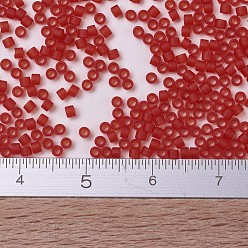 (DB0745) Matte Transparent Red Orange MIYUKI Delica Beads, Cylinder, Japanese Seed Beads, 11/0, (DB0745) Matte Transparent Red Orange, 1.3x1.6mm, Hole: 0.8mm, about 20000pcs/bag, 100g/bag