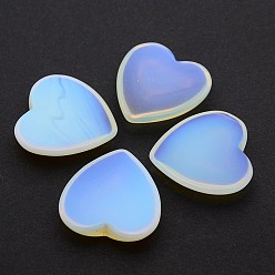 Opalite Opalite Cabochons, Heart, 29~30x29~30x6~8mm